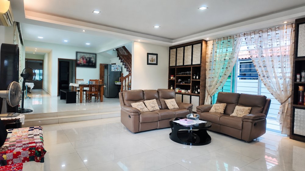 Living and dining area of the Jalan Sentosa detached house